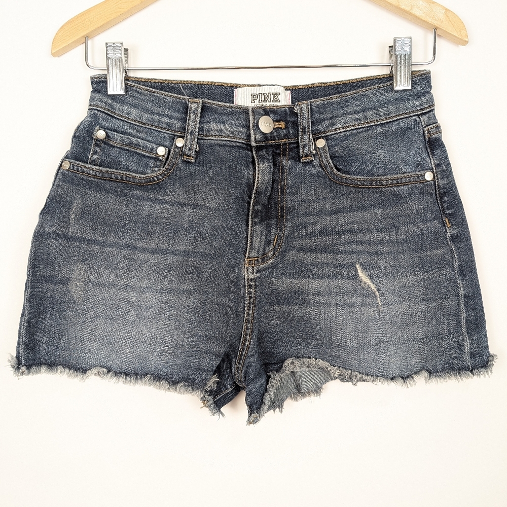 Victoria's Secret PINK Denim Blue Jean Shorts  Womens Summer Size 4
